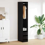 vidaXL Garderobna omara Črni hrast 30 x 50 x 200 cm Konstruiran les