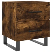 MAISON CHIC Nočna omarica - Nočna miza dimljeni hrast 40x35x47,5 cm inženirski les, (21687194)