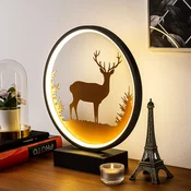 Opviq Stona lampa, Crno-Bakar