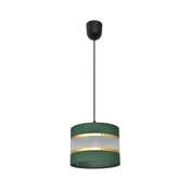 Lestenec na vrvici HELEN 1xE27/15W/230V d. 20 cm zelen/zlat