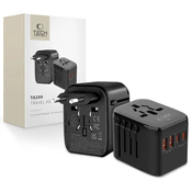 slomart Adapter Tech-Protect TA200 EU/UK/US/AU - črn