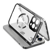 Magnetni Full-Body ovitek s steklom Stronghold MagLock za iPhone 16e - titanium silver