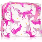 BrushArt Accessories Transparent cosmetic bag transparentna kozmeticka torbica Cheetah in love A 1 kom