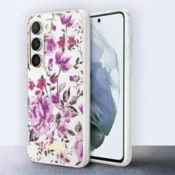 Guess Ovitek Guess Flower Collection - transparent za Samsung Galaxy S23 (GUHCS23SHCFWST)