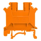 DE ORANŽNI VIJAČNI PREHODNI KONEKTOR ZA TIRNICO 4MM2 1P VDE UL 10 KOSOV