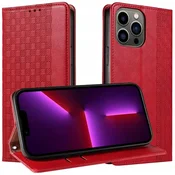 Hurtel Magnet Strap ovitek za Samsung Galaxy S23+, denarnica, pašček, stojalo, rdeča