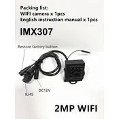 KJB Notranja mini Wi-Fi IP kamera s tipalom IMX307 z nočnim vidom, 3.6mm