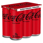 COCA-COLA gazirano pice Zero (0,33l, 6 pack limenka)