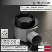 shumee Točkovni odtok Helmken 37?032MB, 100 x 100 mm, mat črna