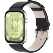 GS Usnjen pašček za Huawei Watch Fit 4/4 Pro/3, črne barve
