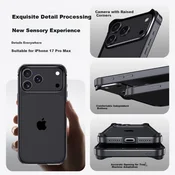 Escase Maska za mobilni telefon iPhone 17 Pro Max, Crna