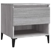 Vidaxl Stranska mizica siva sonoma 50x46x50 cm inženirski les