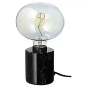 MARKFROST / MOLNART Stona lampa sa sijalicom, mermer crna/elipsasto raznobojno
