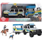 Dickie: Policijski auto s prikolicom za konje, 1:24