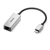 MARMITEK USB-C/ethernet(LAN) adapter, 15cm, srebrn