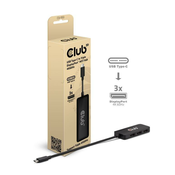 Club3D čvorište MST USB-C na 3xDisplayPort, jednostruko: 8K30Hz, trostruko: 4K60Hz