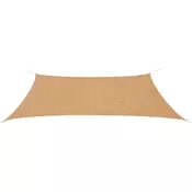 VIDAXL pravokotno senčno jadro HDPE (4x6m), bež