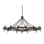 Elstead Lighting Elstead Warwick Viseči lestenec z 12 lučmi - grafitno črn, (22099711)