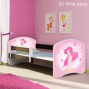 Djecji krevet ACMA s motivom, bocna wenge 140x70 cm 07 Pink Fairy