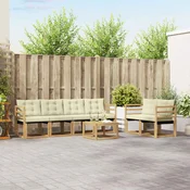 Set vanjskih sofa s jastukom 7 pcs Bijela i krem