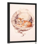 Plakat zasanjani tiger - 60x90 no frame