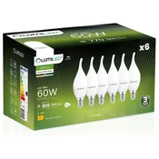 LUMILED 6x LED žarnica E14 svečka BA35 7W = 60W 806lm 4000K nevtralna 360°