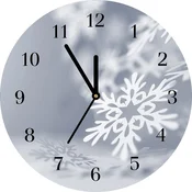 tulup.si Steklena ura Snowflake božična dekoracija Bele kazalke