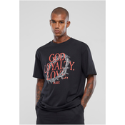 Mens T-shirt God Loyalty Love Oversize Black