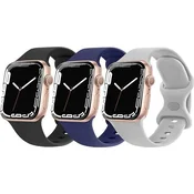 shumee Pašček za Apple Watch 38/40/41 mm serije SE 9 8 7 6 5 4 3 2 1 komplet 3 barve 3 kosi