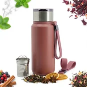 shumee Termo potovalna skodelica iz jekla 650 ml za kavo, čaj, vodo + cedilo