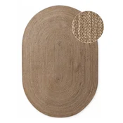 Obojestranska ročno tkana preproga iz jute v temni naravni barvi 160x230 cm Braided – Hanse Home
