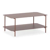 Kovinska klubska mizica v barvi terakote 58x90 cm Beatrix – MOME