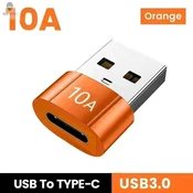 KJB USB-C OTG adapter za hitro polnjenje in USB 3.0, oranžen B