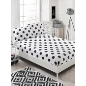 Lessentiel Maison Set caršava za francuski krevet, 65% pamuk, 35% poliester, Crno-beli, 160 x 200 cm