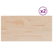 Stolne ploce 2 kom 90x45x2,5 cm od masivne borovine pravokutne