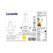 Lucande - LED Zatemnitveni lestenec na vrvici LYANI LED/22,5/230V + LED/15W/230V