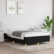 shumee vidaXL Posteljni okvir brez vzmetnice, črne barve, 120x200 cm, oblazinjen s tkanino