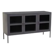 Siva jeklena vitrina 140x80x45 cm Acier – Premier Housewares