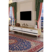 Hanah Home TV komoda Ilay, 180 cm, hrast Sapphire / bela / srebrna