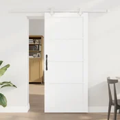 vidaXL Drsna vrata 86 x 198,5 cm Inženirski les Bela