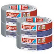 shumee TESA DUCT TAPE srebrn vodoodporen lepilni trak za popravilo tkanin 50 m x 50 mm x 4