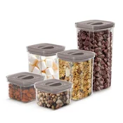 Berlinger Haus Set od 5 posuda za odlaganje sa 5 poklopaca Taupe Collection BH-8576N, Smedi
