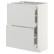 METOD / MAXIMERA Pod.ormaric i 2fronta/3fioke, bela/Aspudden svetlosiva, 60x37 cm