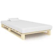 Vidaxl Posteljni okvir iz palet trdna borovina 90x200 cm