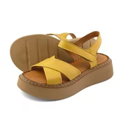 Mona Shoes Ženske sandale, Soft uložak, Kožne, Žute
