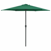 Vrtni suncobran s aluminijskim stupom 270 x 246 cm zeleni