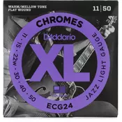 D’Addario ECG 24 Chromes Flat wound Jazz Light Žice za elektricnu gitaru 11-50