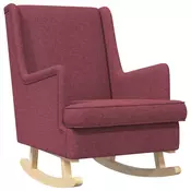 vidaXL vidaXL Zibajoči stol Vinorodna rdeča 62 x 80 x 85 cm blago, (5000288926)