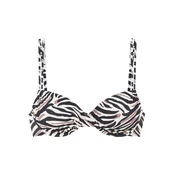 LASCANA Bikini zgornji del kremna/greige/črna