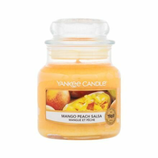 Yankee Candle Mango Peach Salsa, Cilindar, Narancasto, Mošus, 20 h, 1 kom